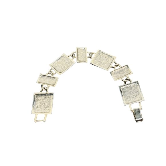 Liz Claiborne Gold Tone, Green & Red Enamel And Rhinestone Link Bracelet (5392) - Picture 7 of 8